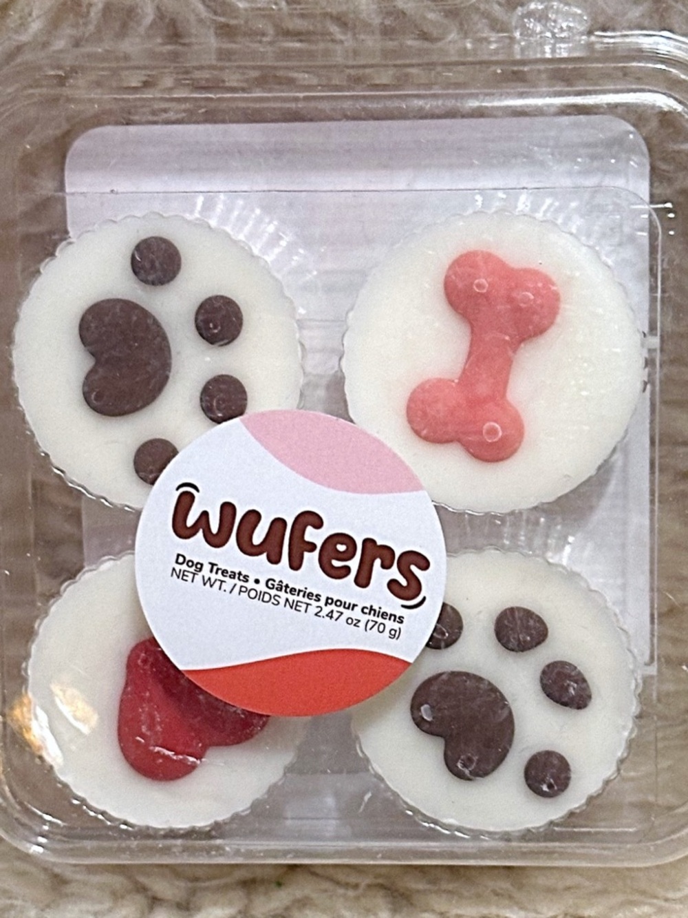 🆕 Wufers Inc. Love Cups Clear Plastic Snack Container - Red Accent